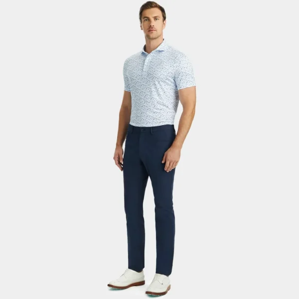 G/FORE Aye Poppy Tech Jersey Modern Spread Collar Polo- Polos & Shirts