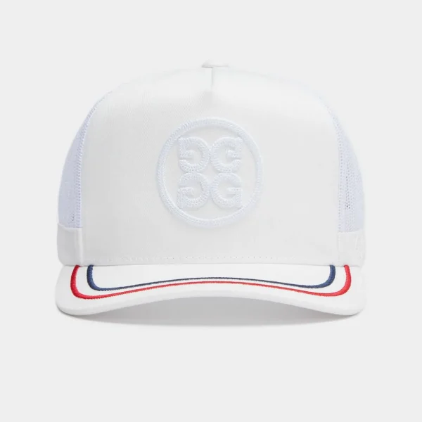 G/FORE Circle G's Soutache Cotton Twill Trucker Hat- Hats