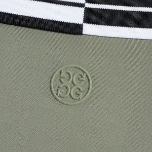 G/FORE Contrast Striped Collar Tech Jersey Banded Sleeve Polo- Polos & Shirts