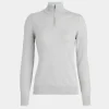 G/FORE Contrast Tipped Merino Wool Quarter Zip Sweater- Sweaters