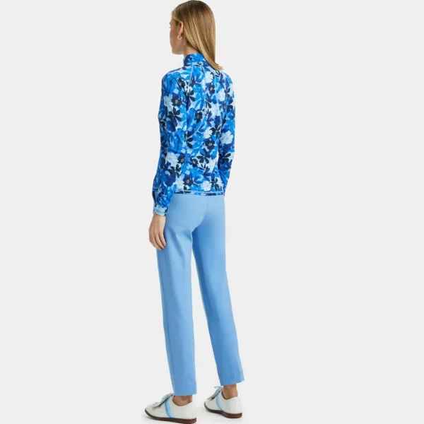 G/FORE Floral Camo Silky Tech Nylon Ruched Quarter Zip Pullover- Mid Layers
