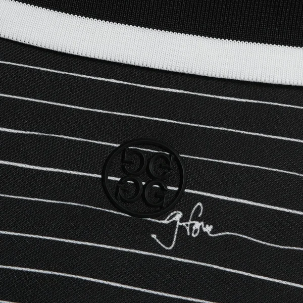 G/FORE Script Stripe Tech Pique Banded Sleeve Polo- Polos & Shirts