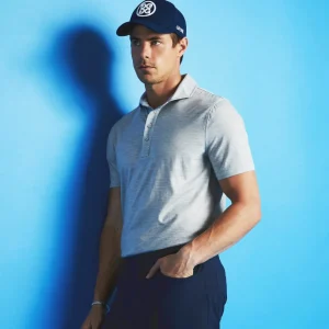 G/FORE Lightweight Technical Performance Fine Wool Modern Spread Collar Polo- Polos & Shirts