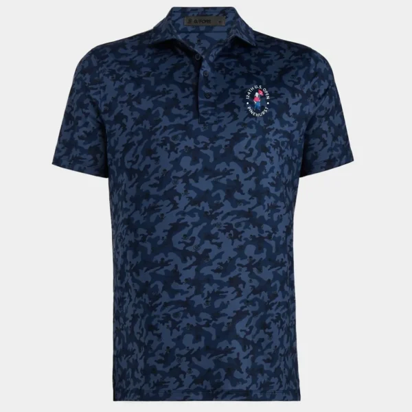 G/FORE Limited Edition 2024 U.S. Open Mapped Icon Camo Tech Jersey Polo- Polos & Shirts