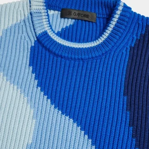 G/FORE Merino Wool Gradient Jacquard Crewneck Sweater- Sweaters