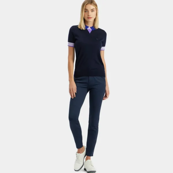 G/FORE Merino Wool Layered Short Sleeve Sweater Polo- Sweaters