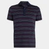 G/FORE Multi Stripe Tech Jersey Modern Spread Collar Polo- Polos & Shirts