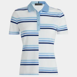 G/FORE Offset Gradient Stripe Tech Jersey Polo- Polos