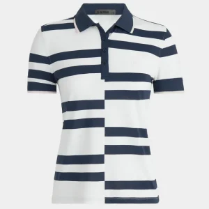 G/FORE Offset Stripe Tech Pique Polo- Polos