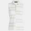 G/FORE Offset Stripe Tech Pique Sleeveless Polo- Polos