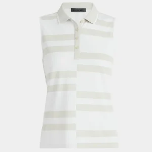 G/FORE Offset Stripe Tech Pique Sleeveless Polo- Polos