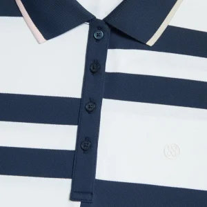 G/FORE Offset Stripe Tech Pique Polo- Polos