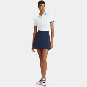 G/FORE Pleated Contrast Collar Silky Tech Nylon Polo- Polos