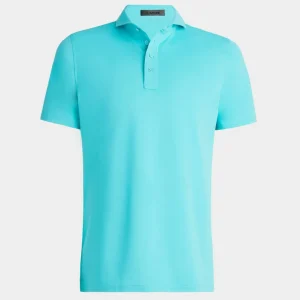 G/FORE Rib Gusset Tech Pique Modern Spread Collar Polo- Polos & Shirts