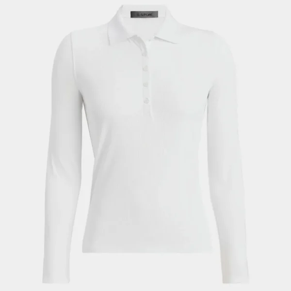 G/FORE Ribbed Tech Nylon Long Sleeve Polo- Polos