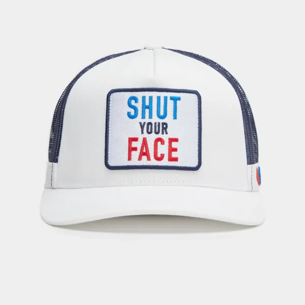 G/FORE Shut Your Face Cotton Twill Trucker Hat- Hats
