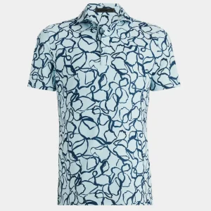 G/FORE Sketch Floral Tech Pique Polo- Polos & Shirts