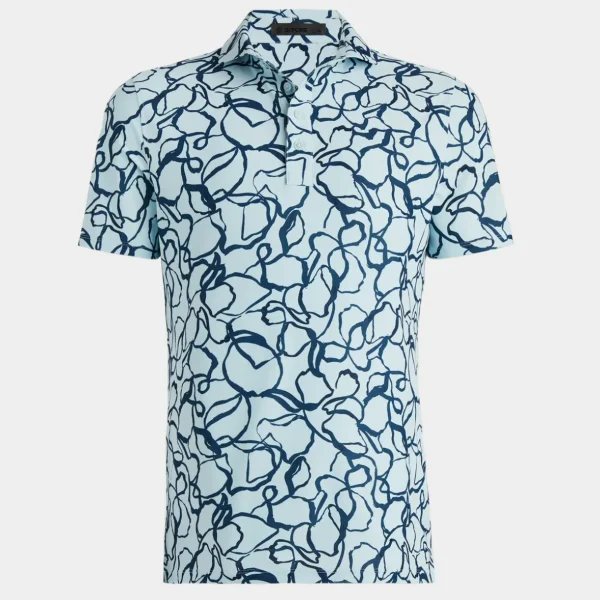 G/FORE Sketch Floral Tech Pique Polo- Polos & Shirts