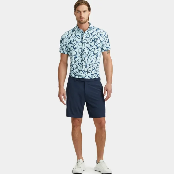 G/FORE Sketch Floral Tech Pique Polo- Polos & Shirts