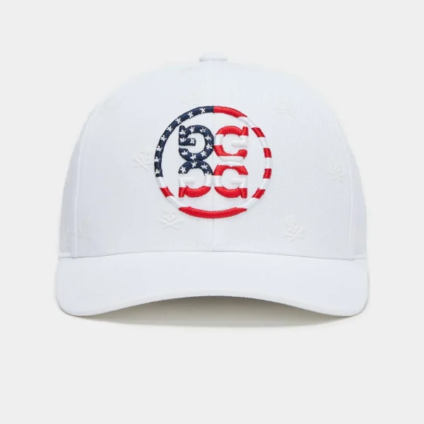 G/FORE Skulls & Stripes Stretch Twill Snapback Hat- Hats