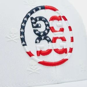 G/FORE Skulls & Stripes Stretch Twill Snapback Hat- Hats