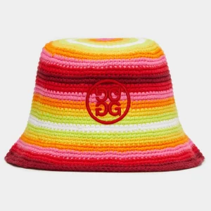 G/FORE Striped Circle G's Crochet Bucket Hat- Hats