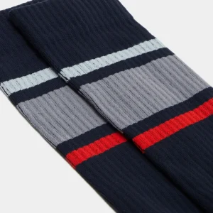 G/FORE Striped Ribbed Compression Crew Sock- Socks