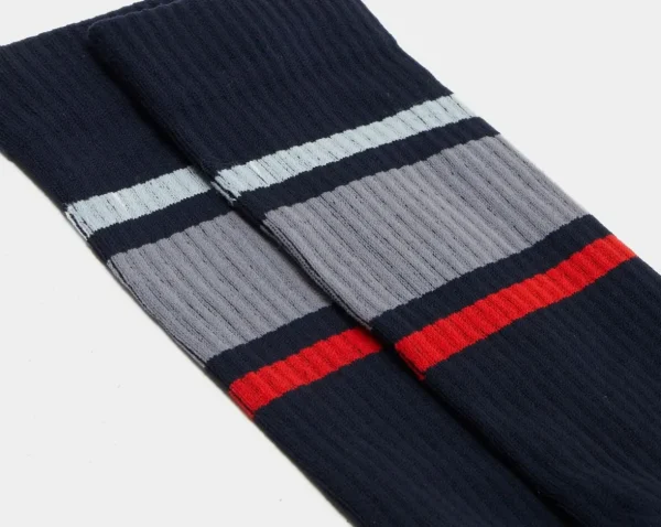 G/FORE Striped Ribbed Compression Crew Sock- Socks