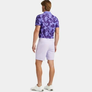 G/FORE Tonal Floral Tech Pique Modern Spread Collar Polo- Polos & Shirts