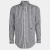 G/FORE Vertical Stripe Stretch Ice Woven Modern Spread Collar Shirt- Polos & Shirts